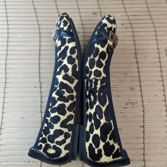 Vionic Spark "Pera" Flats Gold Chain Leopard Calf Hair Orthopedic Designed women - Picture 8 of 11